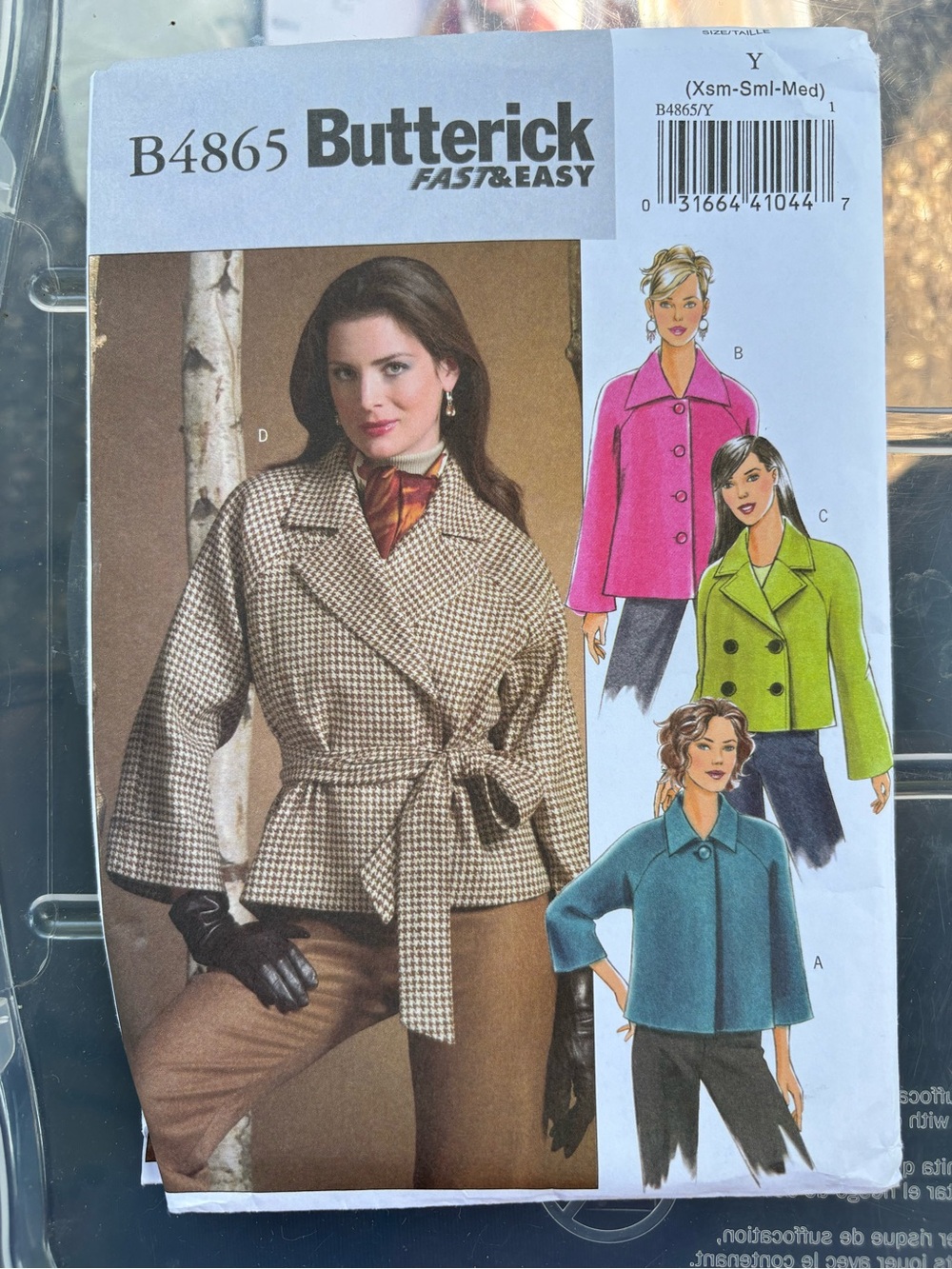 Butterick Fast & Easy Pattern B4864 for Misses’ Coats